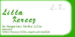 lilla kerecz business card